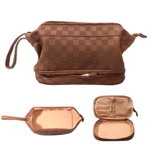 Large Makeup Bag For Women,travel Makeup Organizer With Brush Holder, Dopp Kit👋